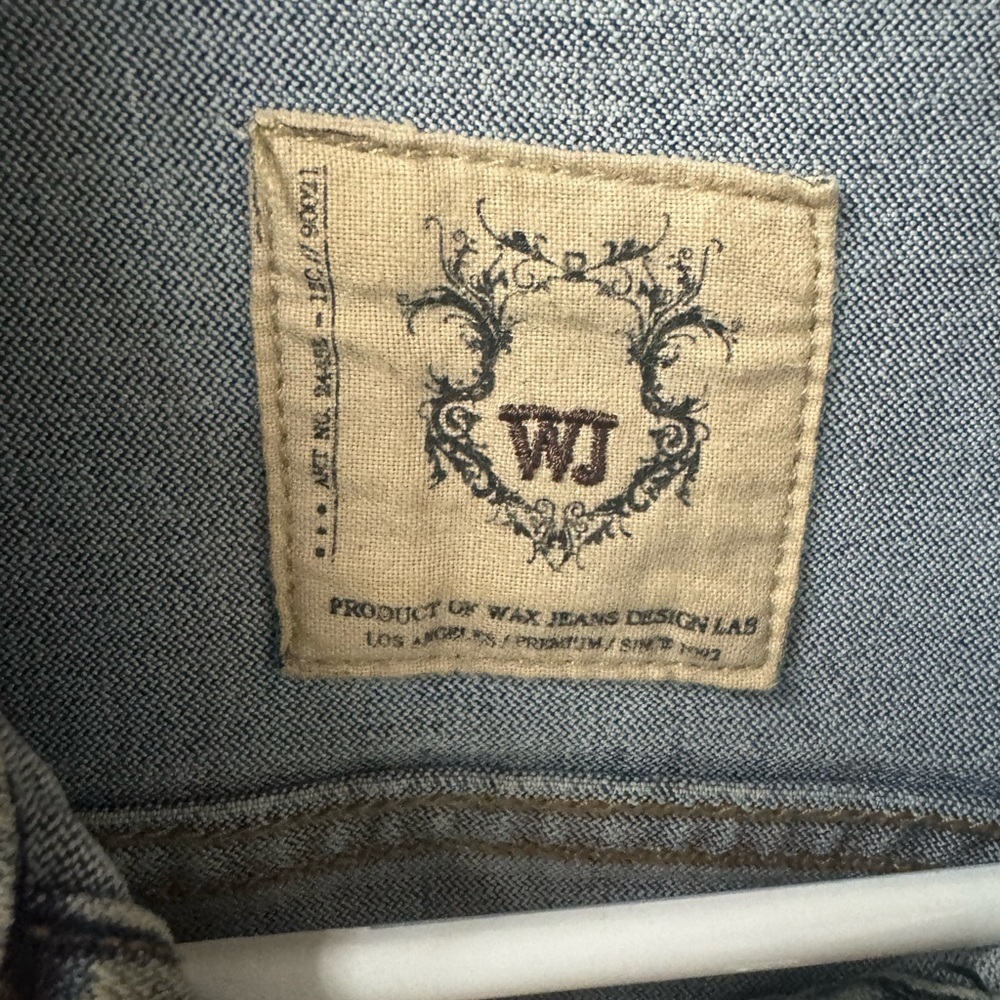 Wax jeans Denim Jacket with Button Closure Sz S - Picture 4 of 4
